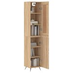 vidaXL Buffet haut Chêne sonoma 34 5x34x180 cm Bois d'ingénierie