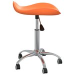 vidaXL Tabouret de salon et spa Orange Similicuir