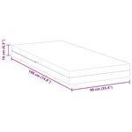 vidaXL Matelas Blanc 90 x 190 cm Mousse