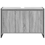 vidaXL Cabinet de salle de bain avec porte Gris Sonoma 90 x 30 x 60 cm