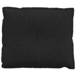 vidaXL Coussin de Dos Noir 60 x 19 x 50 cm tissu