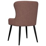 Vidaxl chaises à manger lot de 2 marron tissu