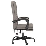 vidaXL Fauteuil inclinable de bureau Taupe Tissu