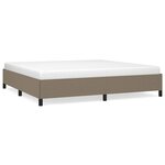 vidaXL Cadre de lit sans matelas taupe 200x200 cm tissu