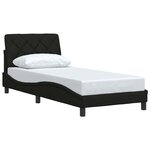 vidaXL Cadre de lit sans matelas noir 80x200 cm tissu