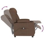 vidaXL Fauteuil inclinable électrique Marron Tissu