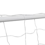 vidaXL Buts de football 2 Pièces avec filets 182x61x122 cm Acier Blanc