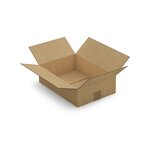 Caisse carton plate brune simple cannelure raja 35x25x10 cm (lot de 25)