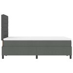 vidaXL Lit à ressorts avec matelas Gris foncé 120 x 190 cm tissu