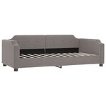 vidaXL Lit de jour avec gigogne et matelas taupe 80x200 cm tissu