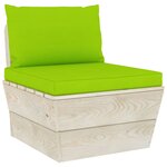 vidaXL Salon de jardin palette 6 Pièces avec coussins bois d'épicéa