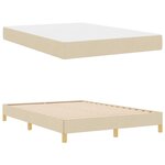 vidaXL Lit à ressorts avec matelas Crème 140 x 190 cm tissu