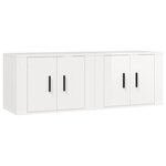 vidaXL Meubles TV muraux 2 Pièces blanc brillant 57x34 5x40 cm
