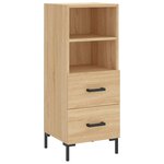 vidaXL Buffet Chêne sonoma 34 5x34x90 cm Bois d'ingénierie