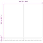 vidaXL Auvent Vert et blanc 300 x 250 cm tissu