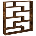 vidaXL Étagère cube murale 7 compartiments chêne fumé bois ingénierie