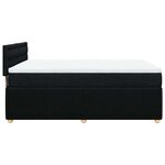 vidaXL Sommier à lattes de lit avec matelas Noir 140x190 cm Tissu