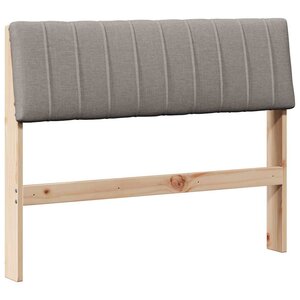 vidaXL Tête de lit capitonnée Taupe 100 cm Pin massif