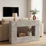 vidaXL Table console Gris Béton 101 x 29 x 74 cm Bois d’ingénierie