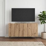 vidaXL Meuble TV 99 x 34 5 x 52 cm Chêne artisanal Bois d'ingénierie