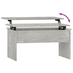 vidaXL Table basse Gris béton 80x50 5x41 5 cm Bois d'ingénierie