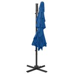 vidaXL Parasol de jardin à 4 niveaux avec mât en aluminium bleu azuré
