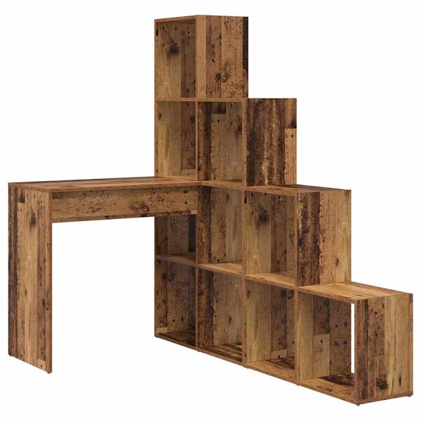 vidaXL Bureau d'angle Bois ancien 101.5 x 149.5 x 149.5 cm