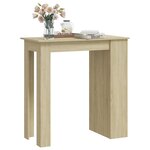 vidaXL Table de bar avec rangement Chêne sonoma 102x50x103 5 cm