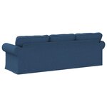 vidaXL Canapé Bleu 215 x 82 x 80 cm tissu