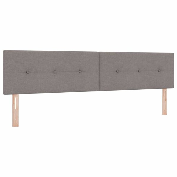 vidaXL Tête de lit LED avec bandes LED Taupe 200 cm tissu