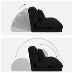 vidaXL Fauteuil de sol ajustable Noir Tissu