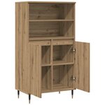 vidaXL Buffet haut chêne artisanal 60x36x110 cm bois d'ingénierie