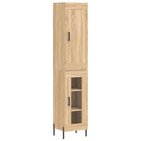 vidaXL Buffet haut Chêne sonoma 34 5x34x180 cm Bois d'ingénierie