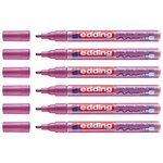 Marqueur Peinture Brillante 751 Rose Métallisé Pointe Fine 1-2 mm x 6 EDDING
