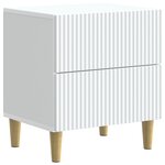 vidaXL Cabinet de chevet Blanc 43 x 34 5 x 48 cm Bois d'ingénierie