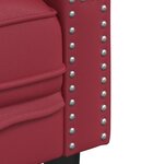 vidaXL Fauteuil Chesterfield rouge bordeaux similicuir