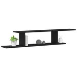 vidaXL Étagère TV murale Chêne noir 125 x 18 x 23 cm Bois d'ingénierie