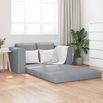vidaXL Canapé-lit pliant Gris clair 148 x 71 x 83 cm tissu