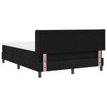 vidaXL Lit à ressorts avec matelas Noir 200 x 140 cm Polyester