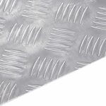 vidaXL Nez de marche Rectangulaire 4 Pièces Argenté 50 x 30 cm Aluminium