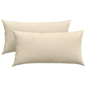vidaXL Coussins de canapé 2 Pièces Crème 80 x 40 cm tissu
