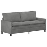 vidaXL Ensemble de Canapés 2 Pièces Gris foncé Velours