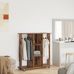 vidaXL Armoire sur roues en vieux bois 102x38x110 cm en bois d'ingénierie