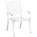 vidaXL Ensemble de tables de jardin 5 Pièces Blanc 80 x 80 x 75 cm