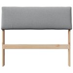 vidaXL Tête de lit capitonnée Gris clair 90 cm Pin massif