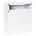 Boîte aux lettres en acier porte  mur et portail. V4091  Fente de 23 x 4 cm  Blanc