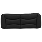 vidaXL Coussin de tête de lit Hvar noir 140 cm similicuir