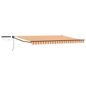 vidaXL Auvent rétractable électrique Multicolore 4 5 × 3 m