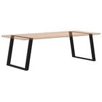 vidaXL Pieds de table à manger en U 2 pièces Noir 100 x (72-73) cm Acier