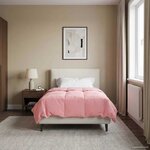 vidaXL Duvet d'hiver Matelassé Rose 135 x 220 cm Microfibre